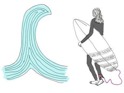 Surf the Web drawing illustration photoshop sharpie surfing