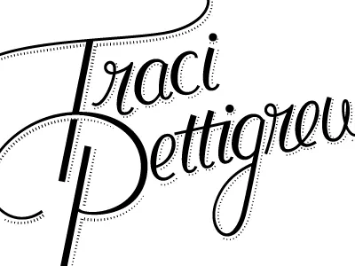 Name lettering name script traci wedding