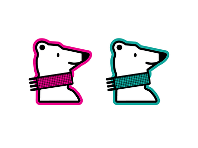 Girls Hockey Helmet Stickers arctice bear branding girls hockey ice illustration logo minnesota pink polar polar bear scarf sports teal type typography