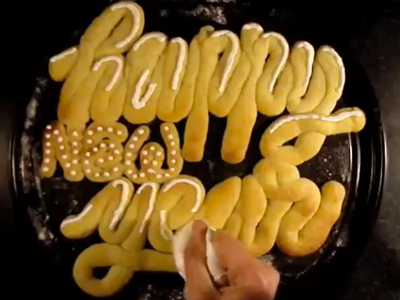 Baked in The Hague baking cookie lettering type