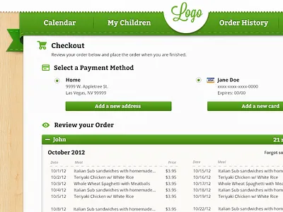 Healthy Kids Checkout billing cart checkout green healthy kids ribbon wood