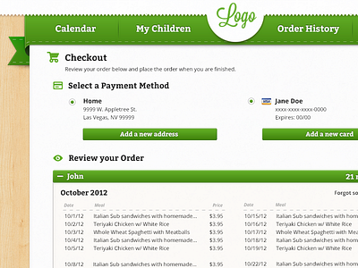 Healthy Kids Checkout billing cart checkout green healthy kids ribbon wood