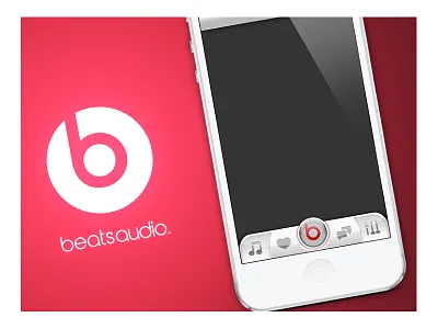 Beats Iphone App beatsbydre grey ios iphone red ui white