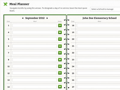 Healthy Kids Meal Planner book green healthy kids planner