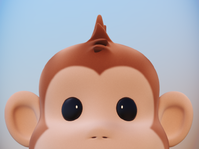 Monkey 3d artist cartoon cartoony cg character cute karmieh modelling monkey oasim