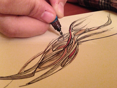 Drawing #28 copic drawing illustration moleskine rotring