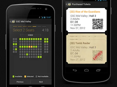 Movie Ticketing App Redesigned android android design android ui movie ticketing