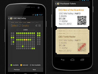 Movie Ticketing App Redesigned android android design android ui movie ticketing