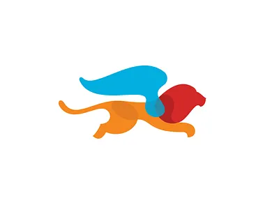 Lion final arms blue brand coat corporate design ivan lion logo manolov mark seal symbol winged wings