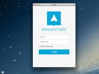 Simple Log in - Awesomatic Team Chat log in responsive ui ux web app