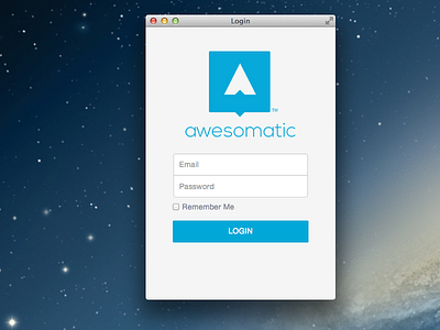 Simple Log in - Awesomatic Team Chat log in responsive ui ux web app