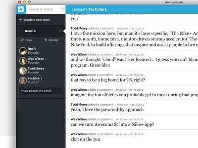 Awesomatic Chat - Sidebar chat responsive sidebar ui ux