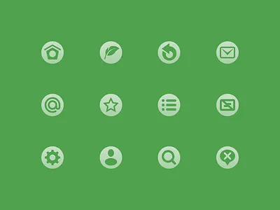 Icons circle feather green icons interface options quill round social twitter ui