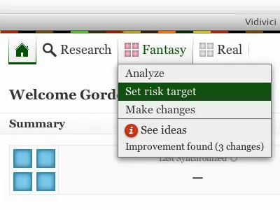 Vidivici ~ navigation refresh app finance hover state icons investment menu nav navigation portfolio real pixels ui