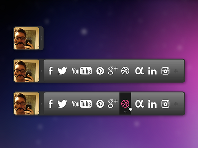 Social Bookmark Widget design interface mac social ui ux widget