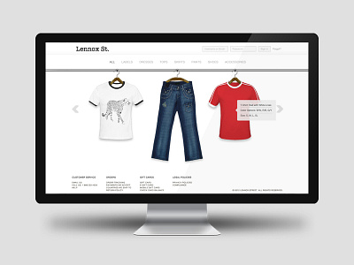 Lennox St. australia cart clothes fashion shopping ui website