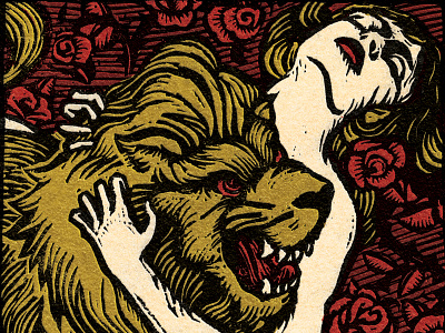 Tam Lin - Folk Song Linocut anais mitchell elfin elven folk song folklore illustration linocut