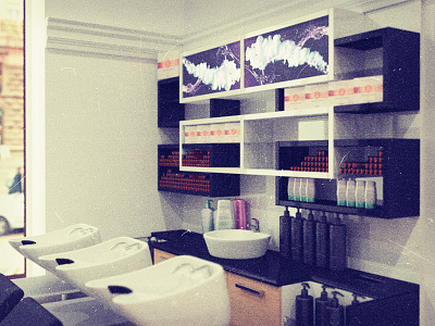 Beauty salon "Backstage", 5th shot. 3d 3d modeling 3d visualization backstage blender blender cycles colorbar cycles cycles render interior design render visualization