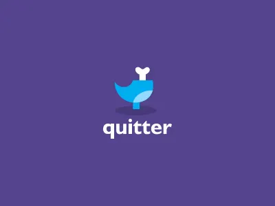 Quitter bird bone quitter social twitter