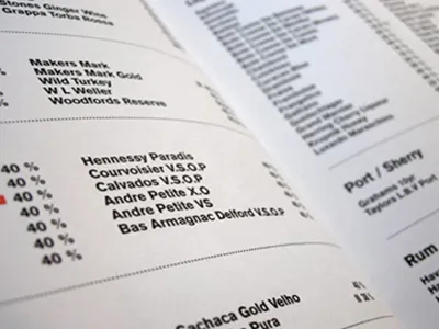 Audio Cocktail Menu (Inside) audio bar brighton cocktail menu menu nightclub