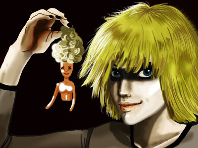 Pris bladerunner dark digitalart hair illustration light pris