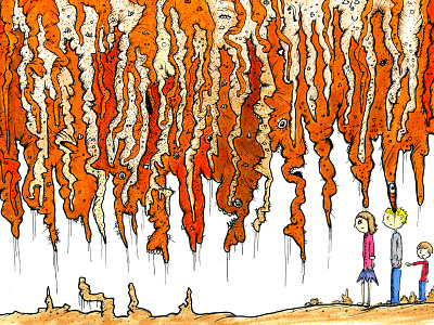 Gross color comic drawing illustration orange