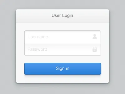 White Login button login mac paco ui white
