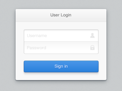 White Login button login mac paco ui white