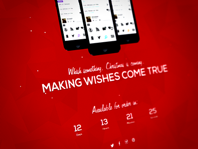 [Free] Superxmas - Xmas Splash Page app bootstrap christmas clean countdown design download free freebie ios ipad iphone landing page minimal onepage promotion red responsive simple splash template web website white