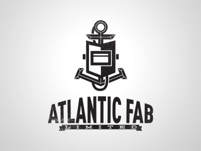 Atlantic Fab Welding anchor black branding helmet logo