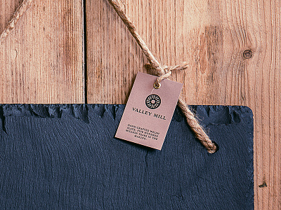 Valley Mill Logo branding logo natural print slate wood