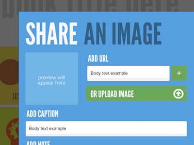 Share Box Preview form modal share