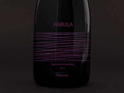 Fabula Montaggio E Details etichetta label plexiglass rosè spumante vino wine