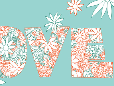 Flowers Type flowers lettering type