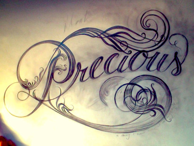 Presh x drawn failed hand paper pencil precious type typography written