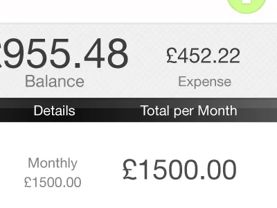 Budget UI app budget ios iphone ui