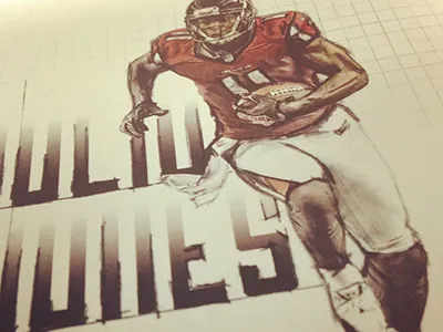 Julio Jones Comic Style atlanta falcons football nfl