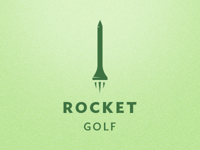 Rocket Golf rebound ball golf green logo psd rebound tee