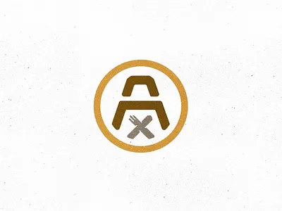 A is for Art's Cafe @2x cafe fork icon identity knife logo monogram