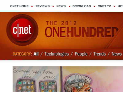 CNET 100 feature logo ui ux