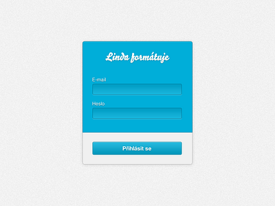 Login Form blue button form grey input login shadow