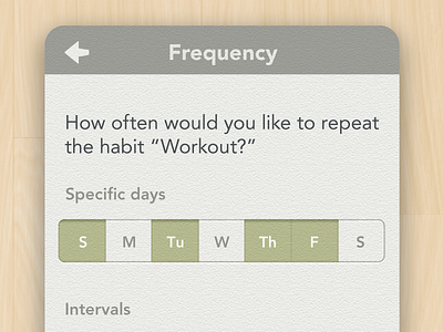 Habit List Frequency app habit habit list ios iphone ui