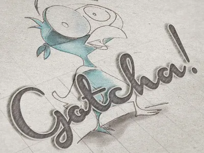 Gotcha! game illustration mascotte