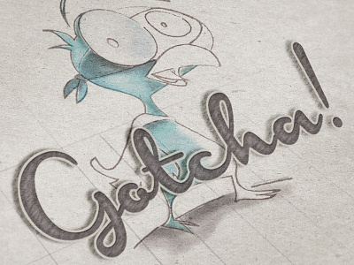 Gotcha! game illustration mascotte