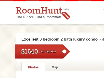 Roomhunt Interior pattern red ribbon ui