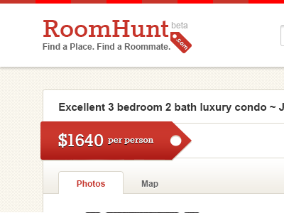 Roomhunt Interior pattern red ribbon ui