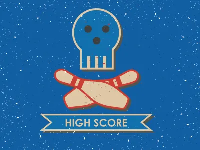 High Score bowl bowling pn cross bone high score icon skull