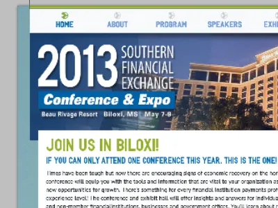 SFE conference subsite design design refresh web website