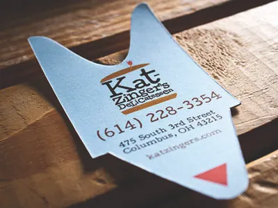 Deli Business Card deli illustrator katzingers sandwich ticket typography