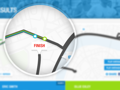 Interactive race route interactive web design website